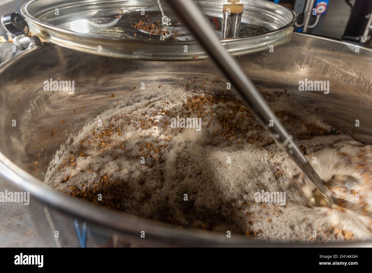 Brauerei Batzen, Bozen, Südtirol, Italien Stockfoto