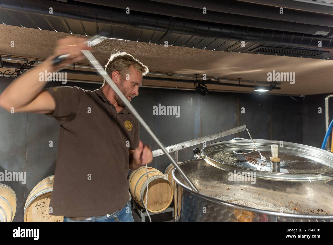 Brauerei Batzen, Bozen, Südtirol, Italien Stockfoto