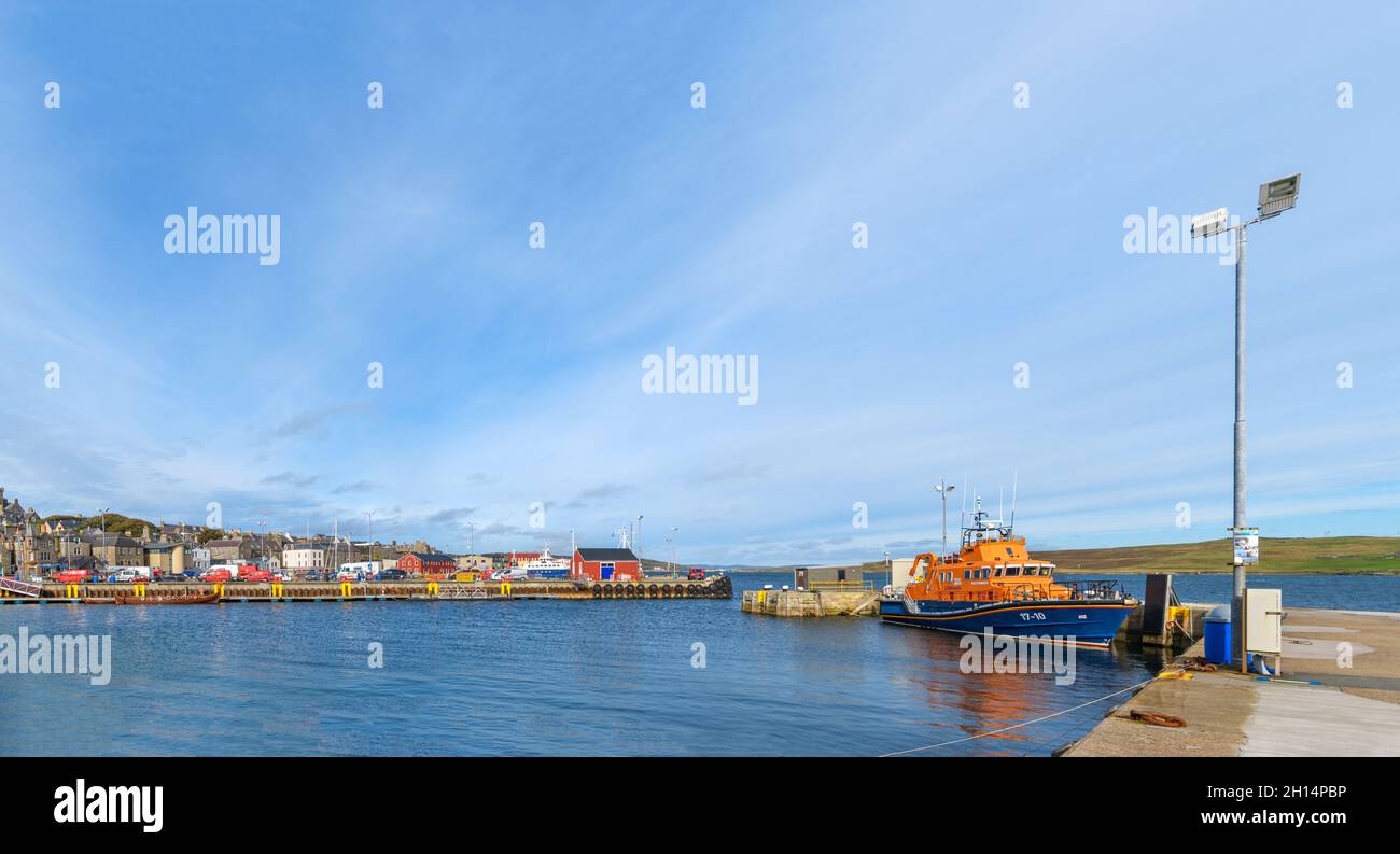 Die Uferpromenade von Lerwick, Festland, Shetland, Schottland, Großbritannien Stockfoto