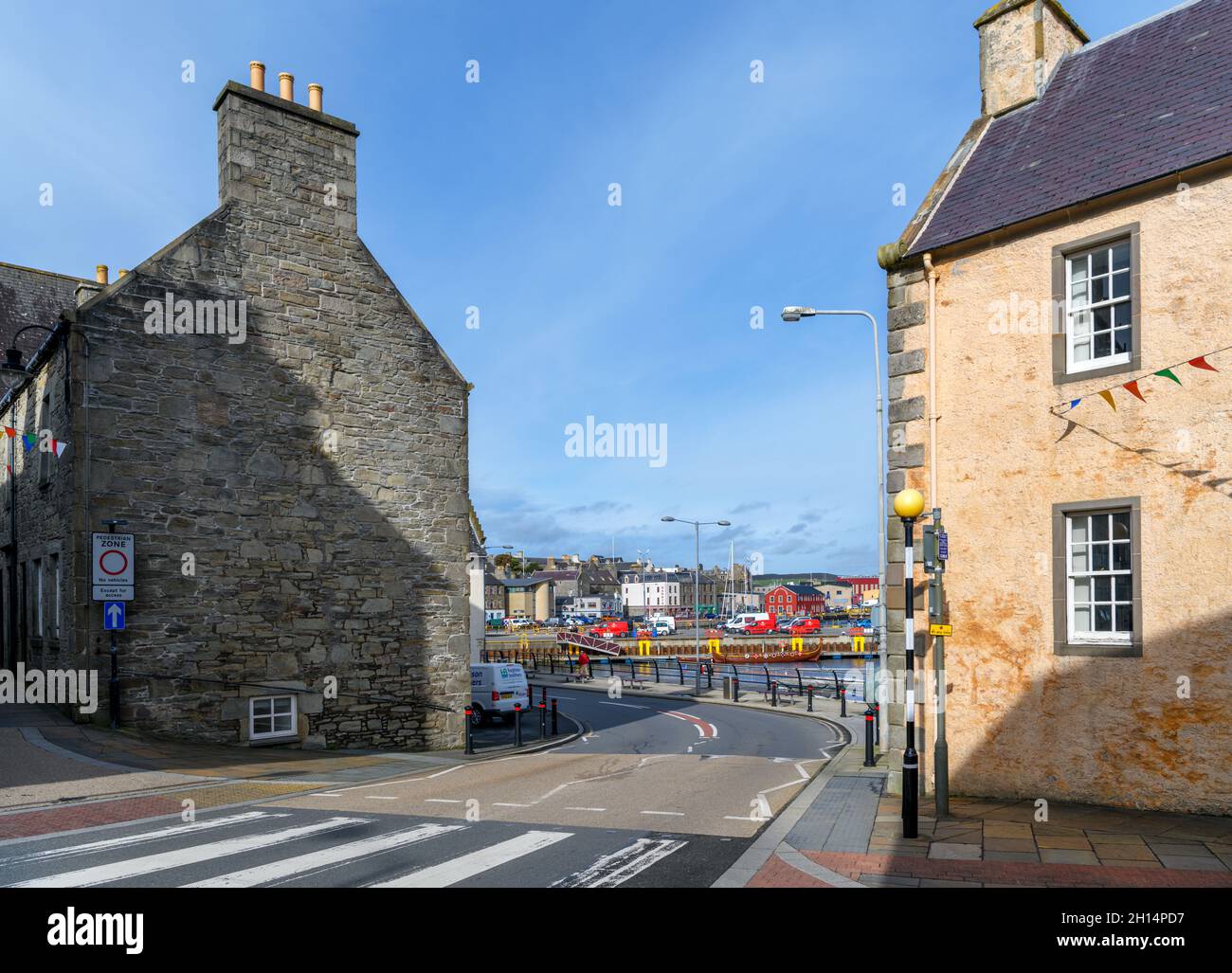 Der Hafen in Lerwick, Festland, Shetland, Schottland, Großbritannien Stockfoto