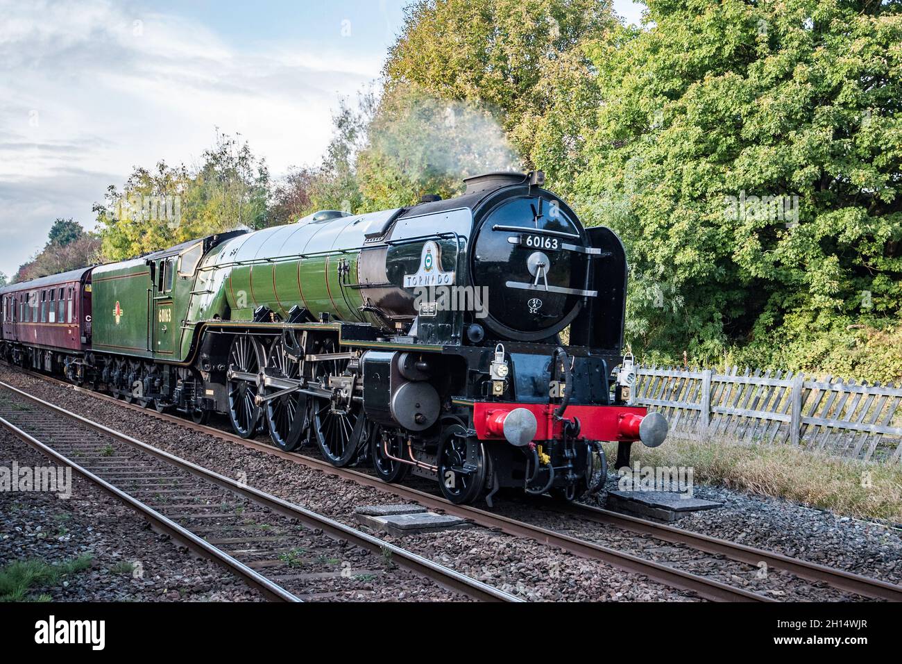 Tornado, der am 16. Oktober 2021 durch Long Preston fährt Stockfoto