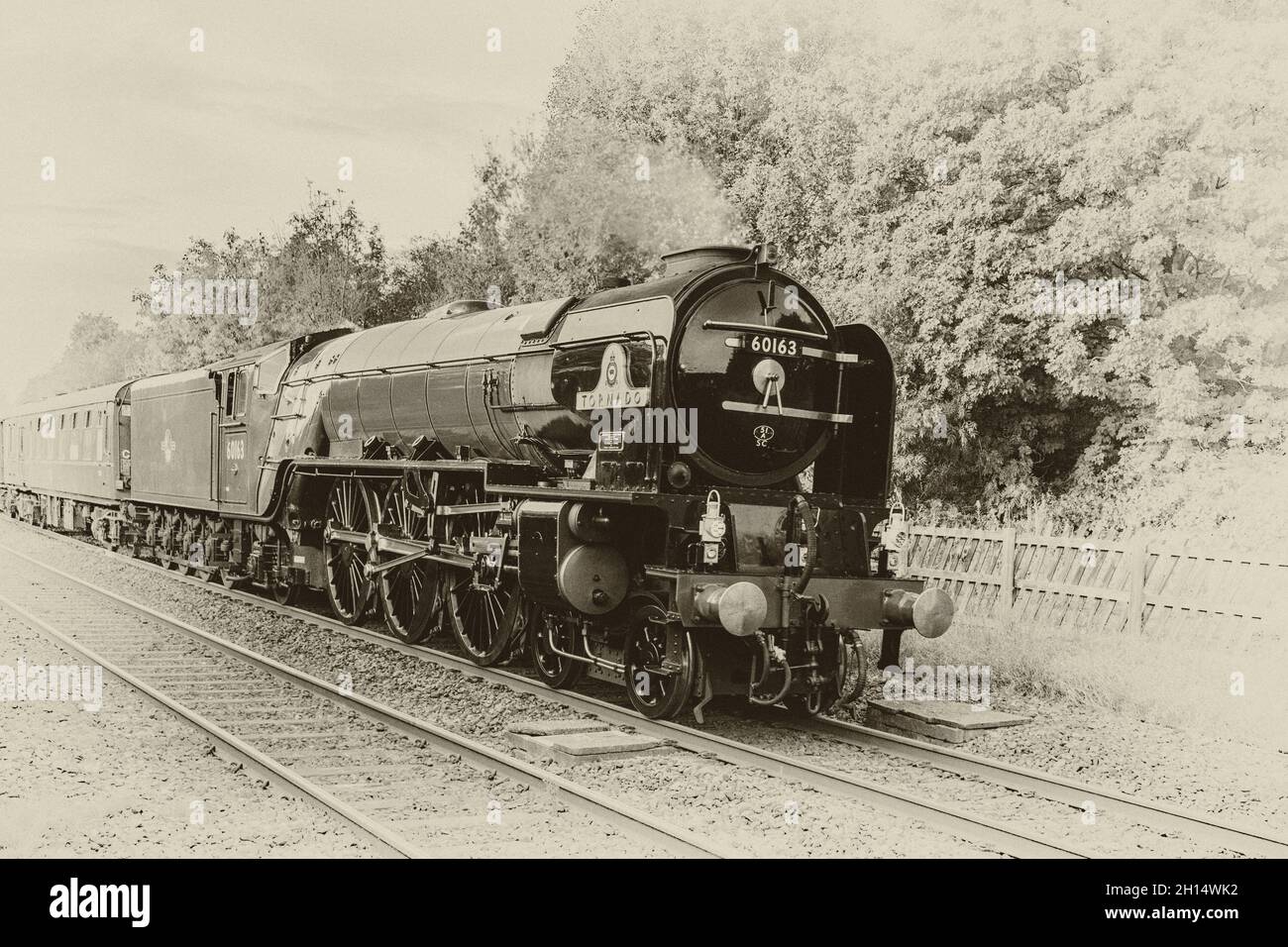 Tornado, der am 16. Oktober 2021 durch Long Preston fährt Stockfoto
