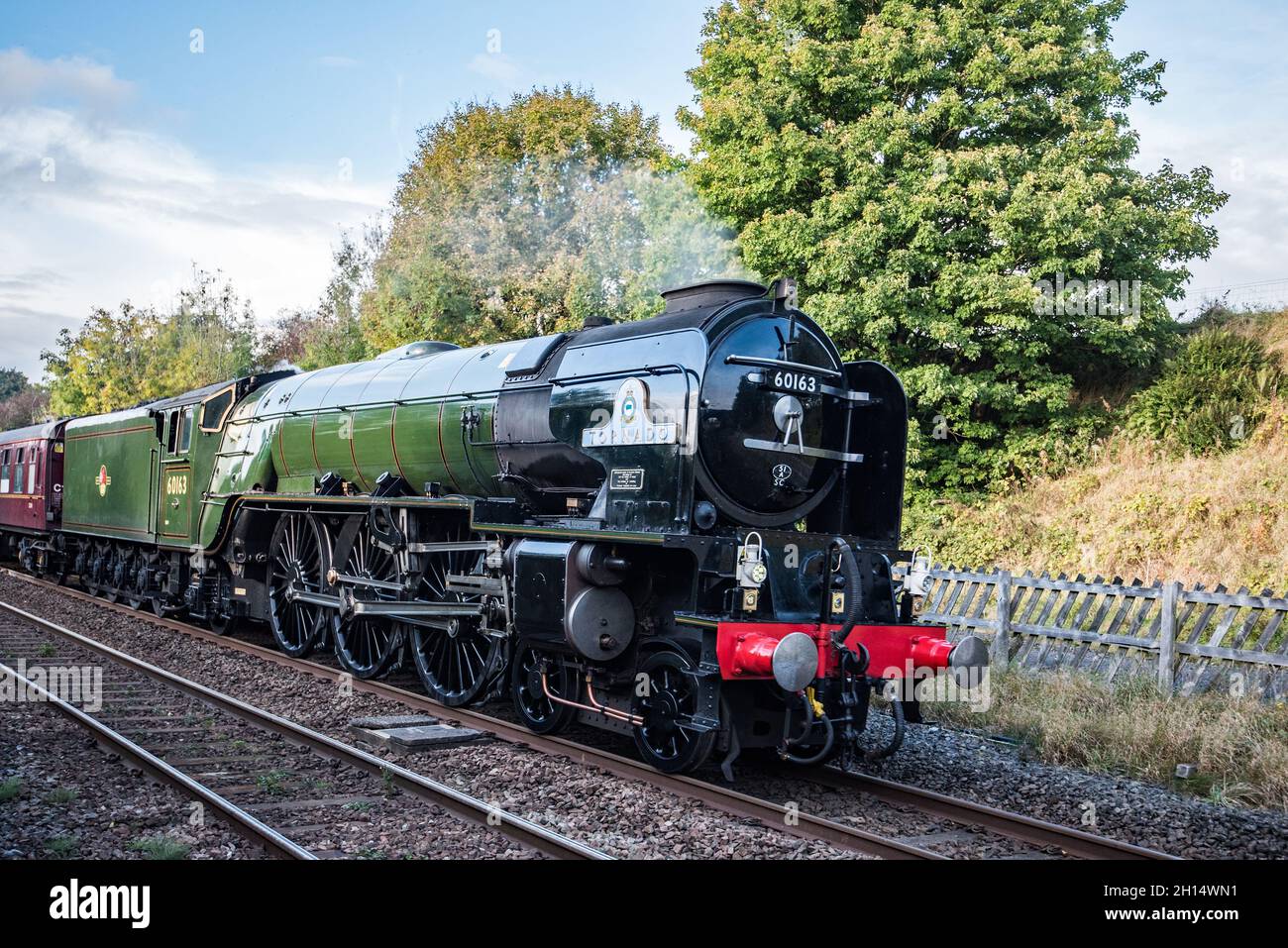 Tornado, der am 16. Oktober 2021 durch Long Preston fährt Stockfoto