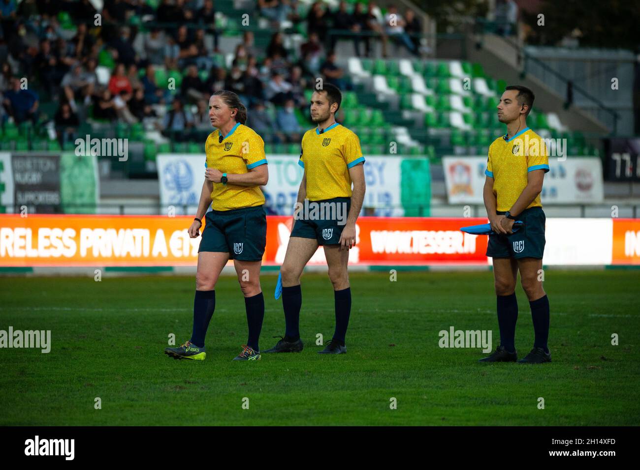Monigo Stadium, Treviso, Italien, 16. Oktober 2021, Riffe während des Spiels von Benetton Rugby gegen Ospreys - United Rugby Championship Stockfoto