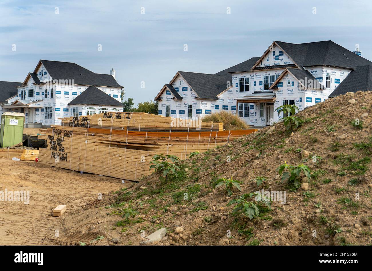 Luxushäuser im Bau Stockfoto