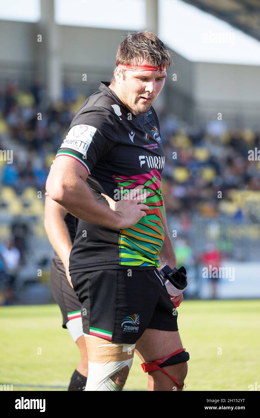 Stadion Sergio Lanfranchi, Parma, Italien, 16. Oktober 2021, David SISI (Zebre Parma) während des Spiels Zebre Rugby Club gegen Glasgow Warriors - United Rugby Championship Stockfoto