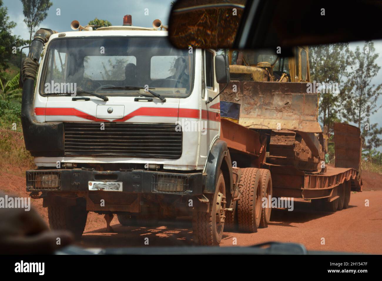 Straßenverkehr in ländlichen Gebieten in Ruanda, Ostafrika Stockfoto