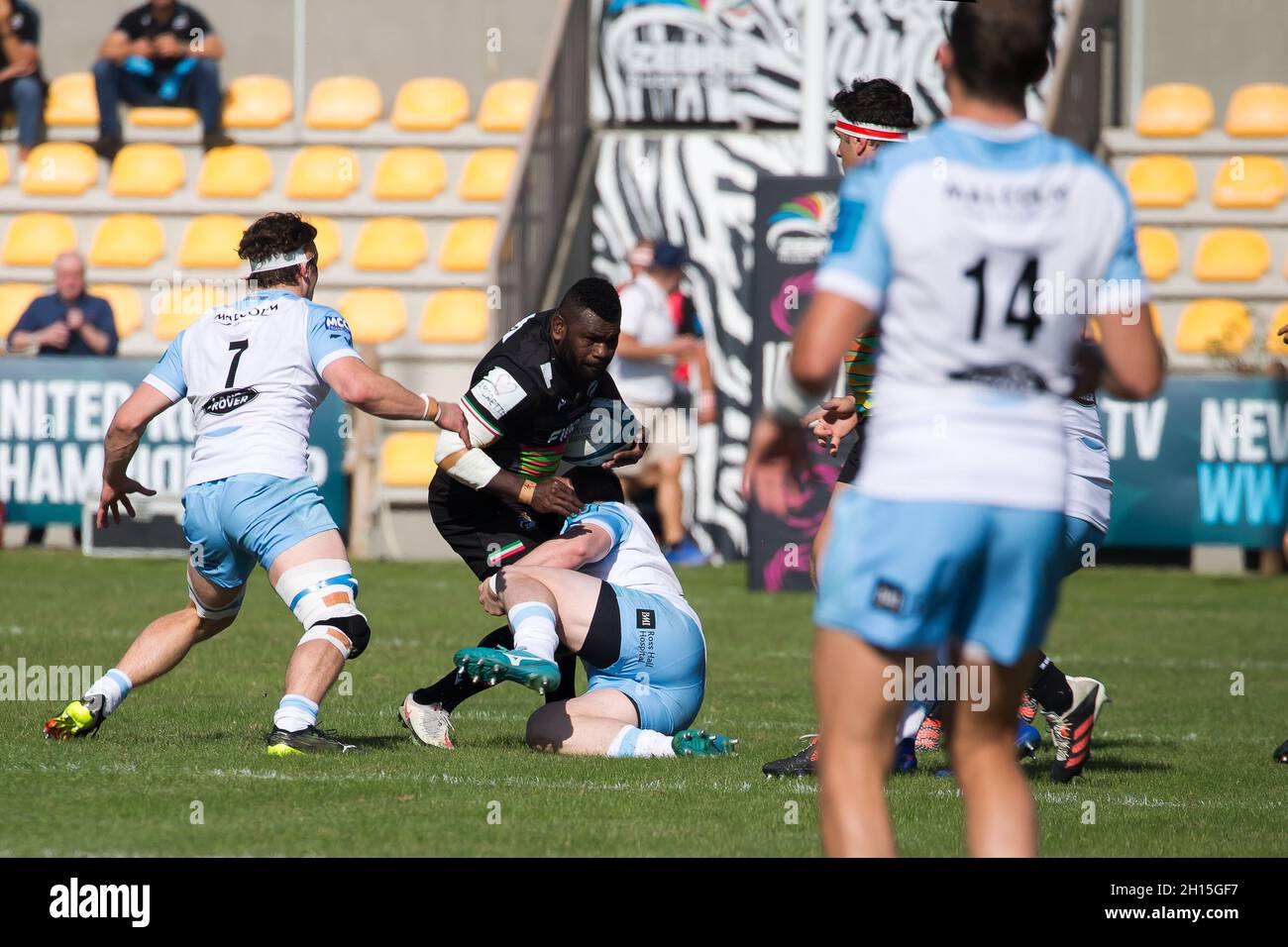 Stadion Sergio Lanfranchi, Parma, Italien, 16. Oktober 2021, Junior LALOIFI (Zebre Parma) während des Spiels Zebre Rugby Club gegen Glasgow Warriors - United Rugby Championship Stockfoto