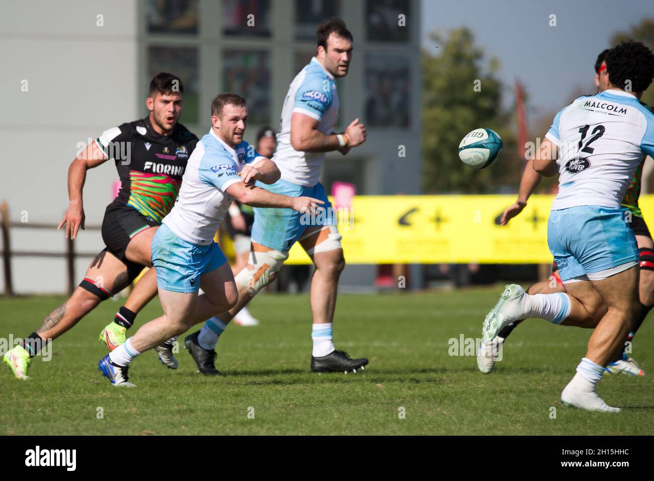 Stadion Sergio Lanfranchi, Parma, Italien, 16. Oktober 2021, Glasgows Spieler spielt beim Spiel „Zebre Rugby Club vs Glasgow Warriors - United Rugby Championship“ den Ball Stockfoto