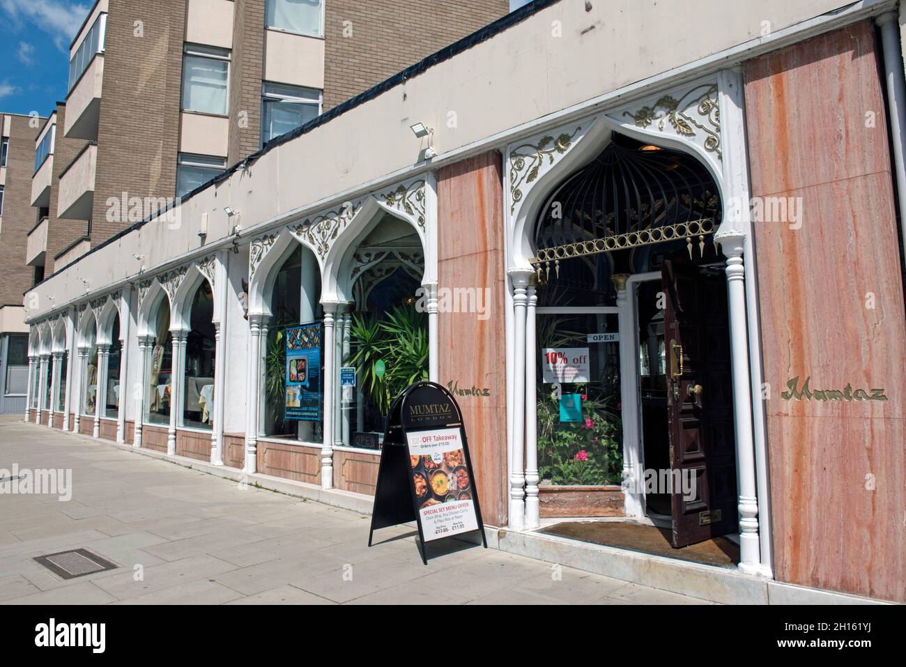 Indisches Restaurant Mumtaz, Park Road Westminster London NW1 England Großbritannien Stockfoto