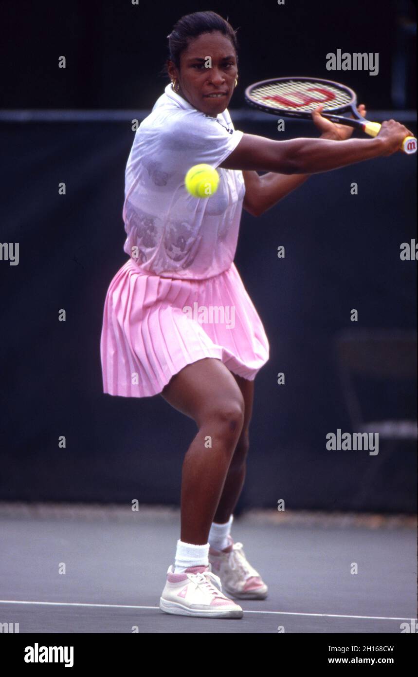 Zina Garrison bei den US Open 1985 in Flushing Meadows, New York. Stockfoto