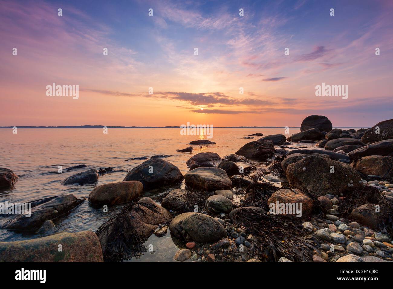 Wunderschöne Meereslandschaft in Bergen Norwegen Stockfoto