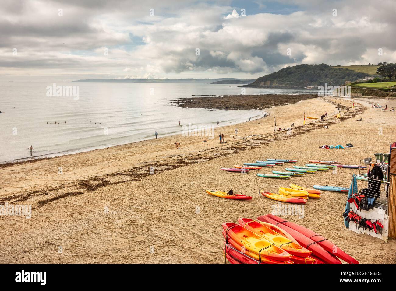 Gyllyngvase Beach Falmouth Stockfoto