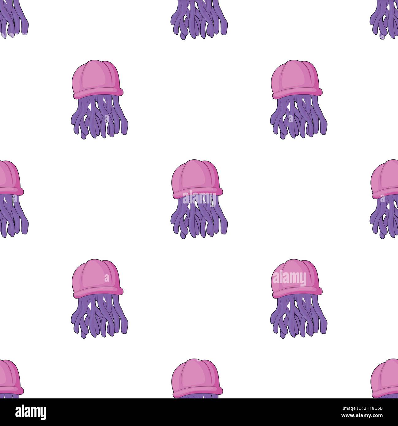 Quallen Muster nahtlose Hintergrund Textur wiederholen Tapete geometrischen Vektor Stock Vektor