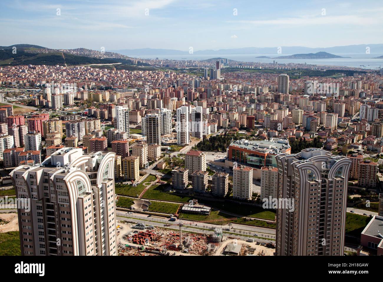 Istanbul, Türkei - 04-02-2013: Blick auf das Marmara-Meer und die Inseln, Provinz Istanbul Stockfoto