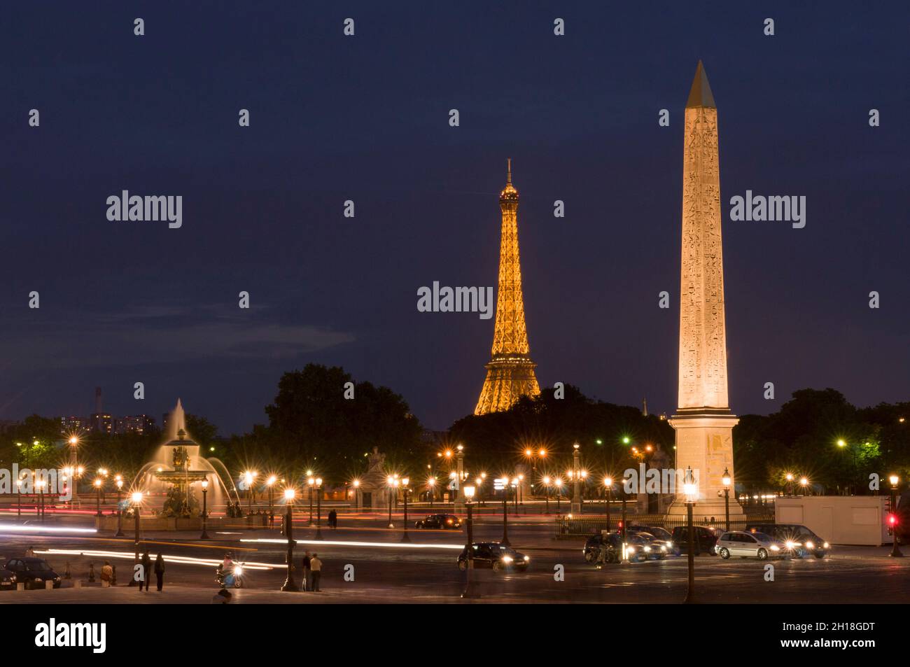 Der Luxor Obelisk am Place de la Concorde, mit dem