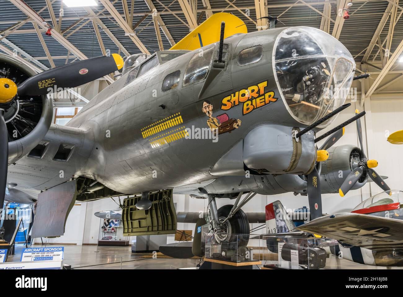 Ein schwerer Bomber der Boeing B17G Flying Fortress aus dem Zweiten