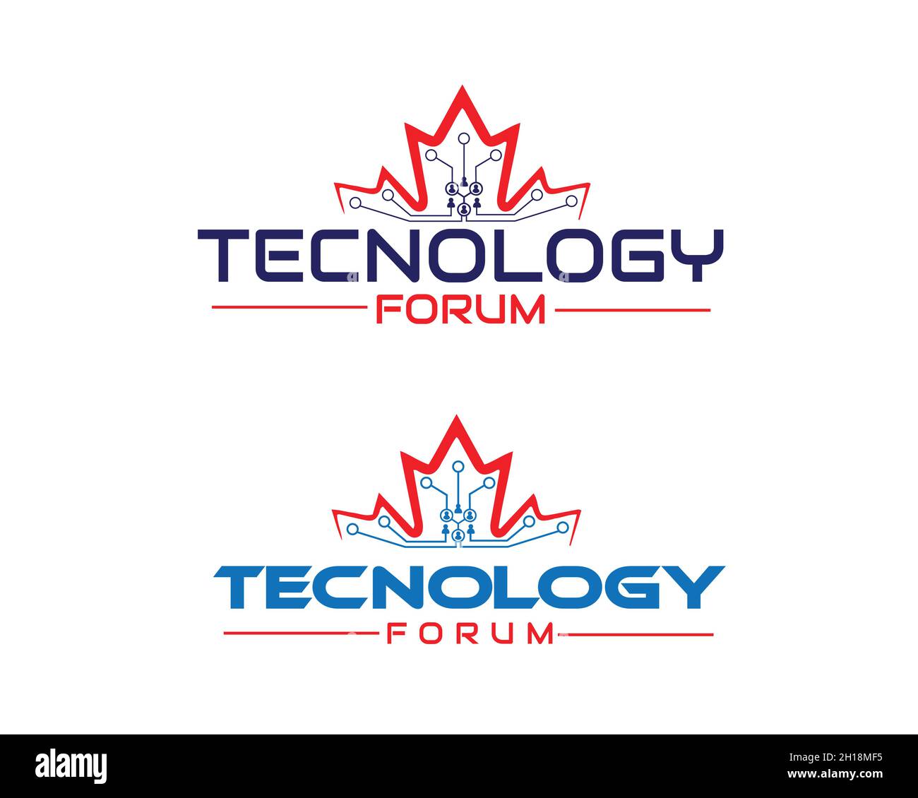 Logo-Konzept Des Technologieunternehmens Stock Vektor