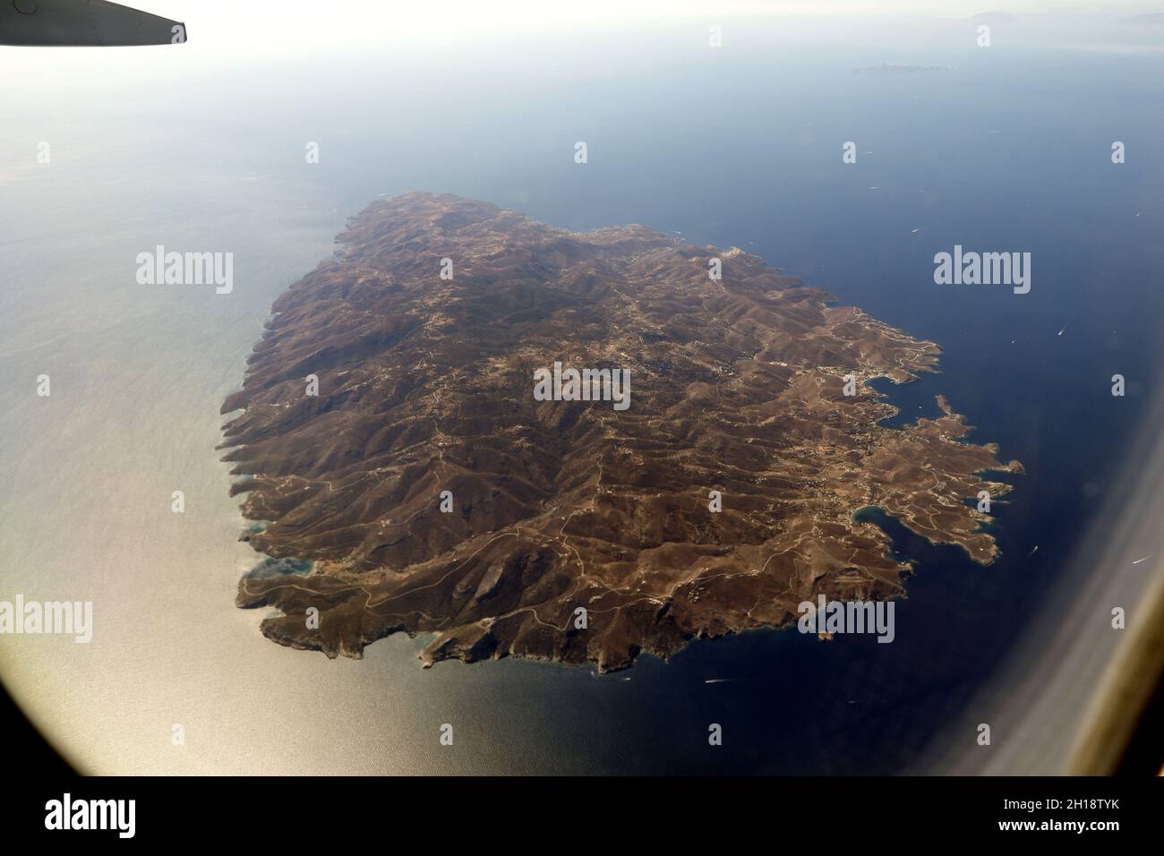 Luftaufnahme Von Kea / Tzia Island Griechenland Stockfoto