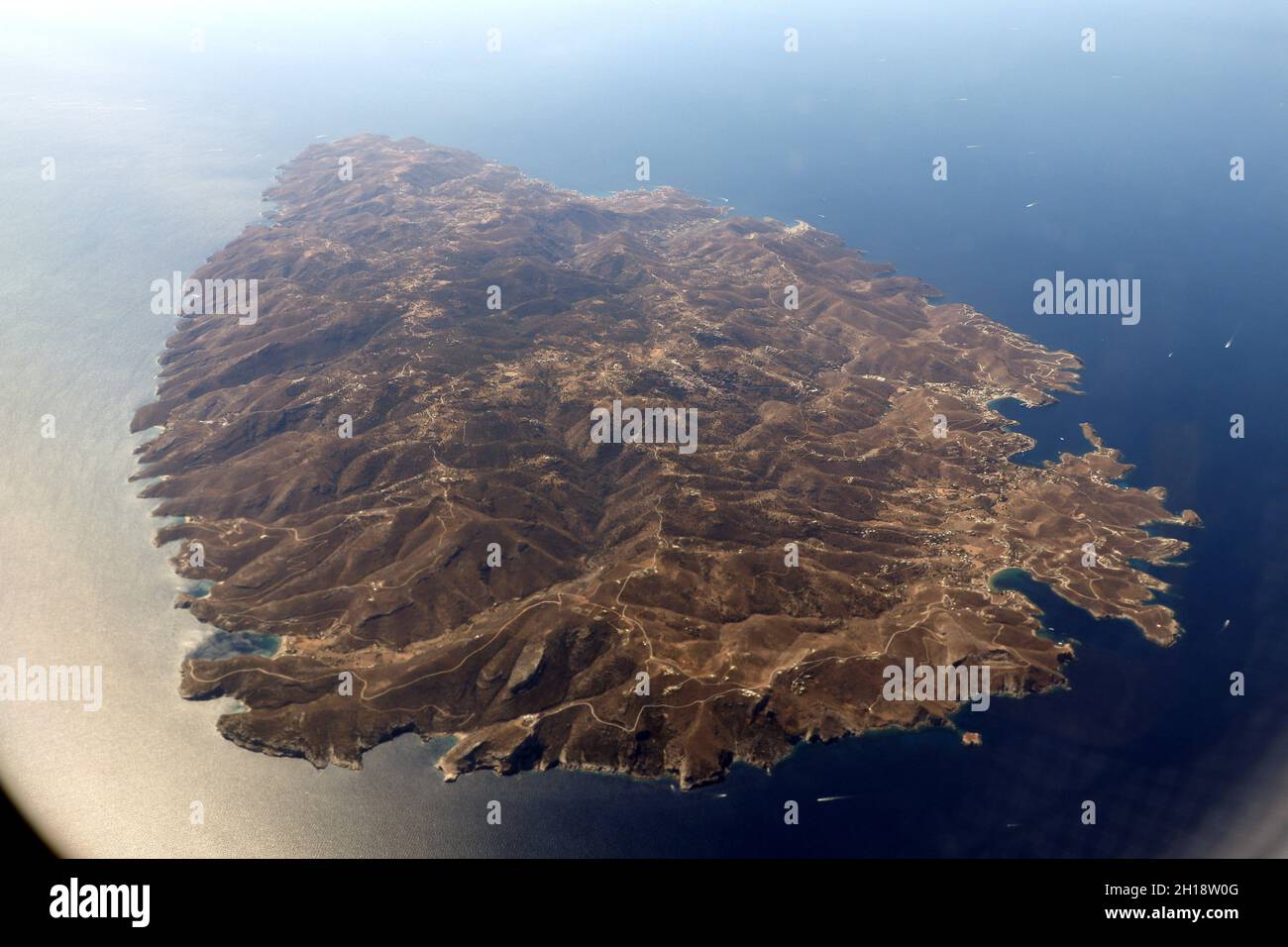Luftaufnahme Von Kea / Tzia Island Griechenland Stockfoto
