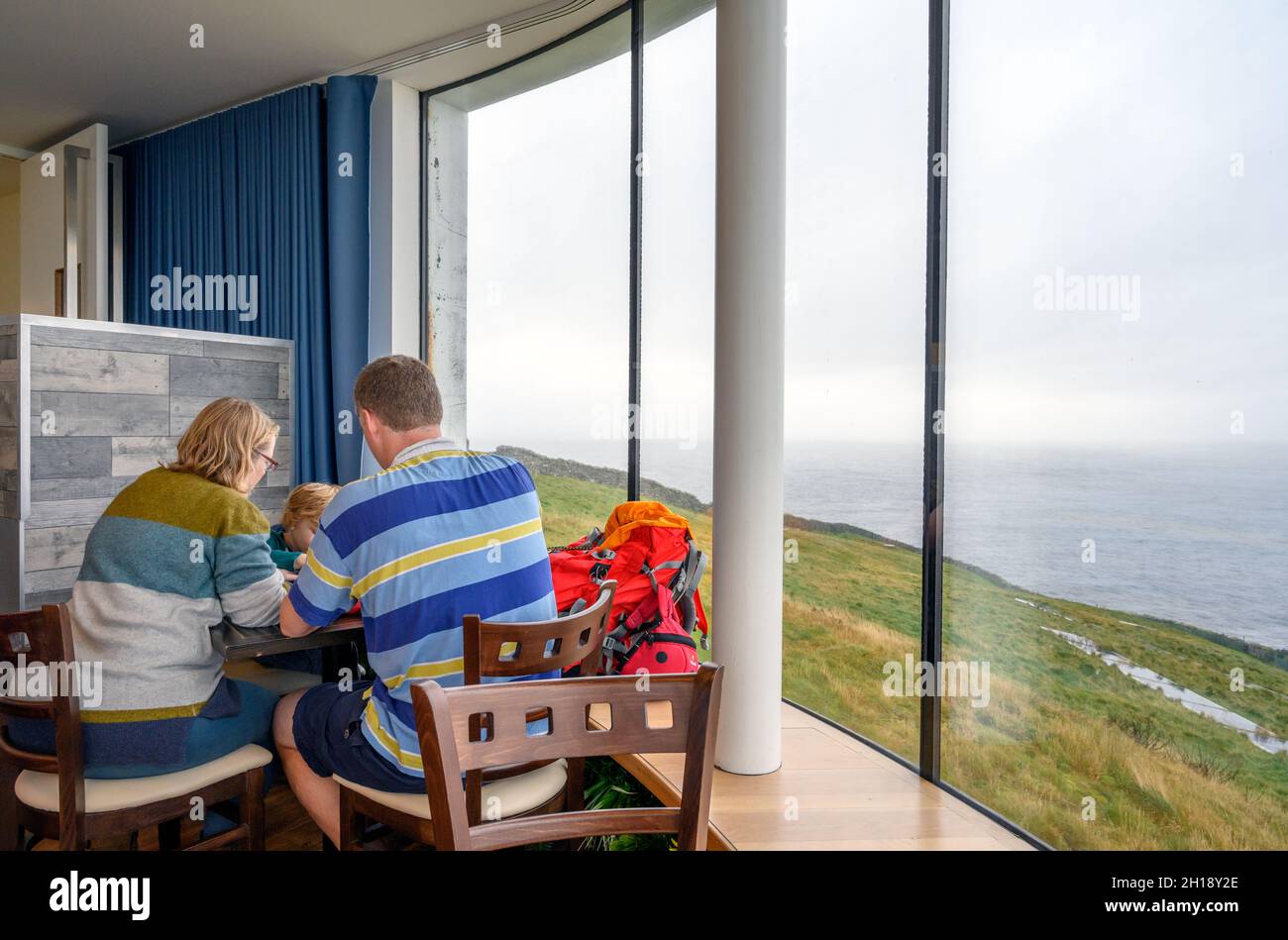 Das Café am Sumburgh Head Lighthouse, Sumburgh Head, Festland, Shetland, Schottland, VEREINIGTES KÖNIGREICH Stockfoto