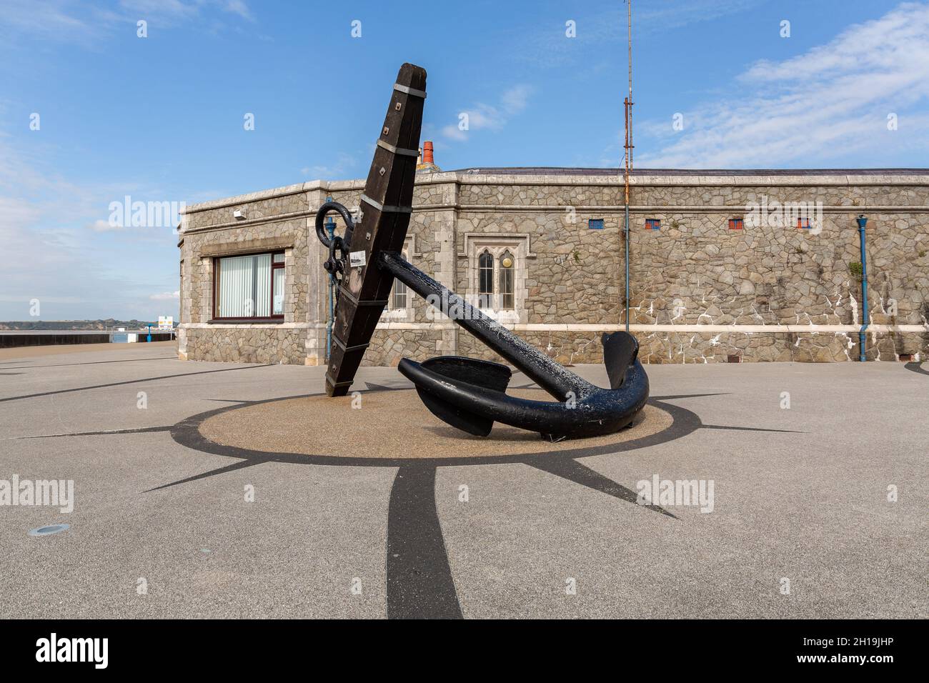 Caernarfon, Wales: HMS Conway geborgen Anker, Victoria Dock. Stockfoto