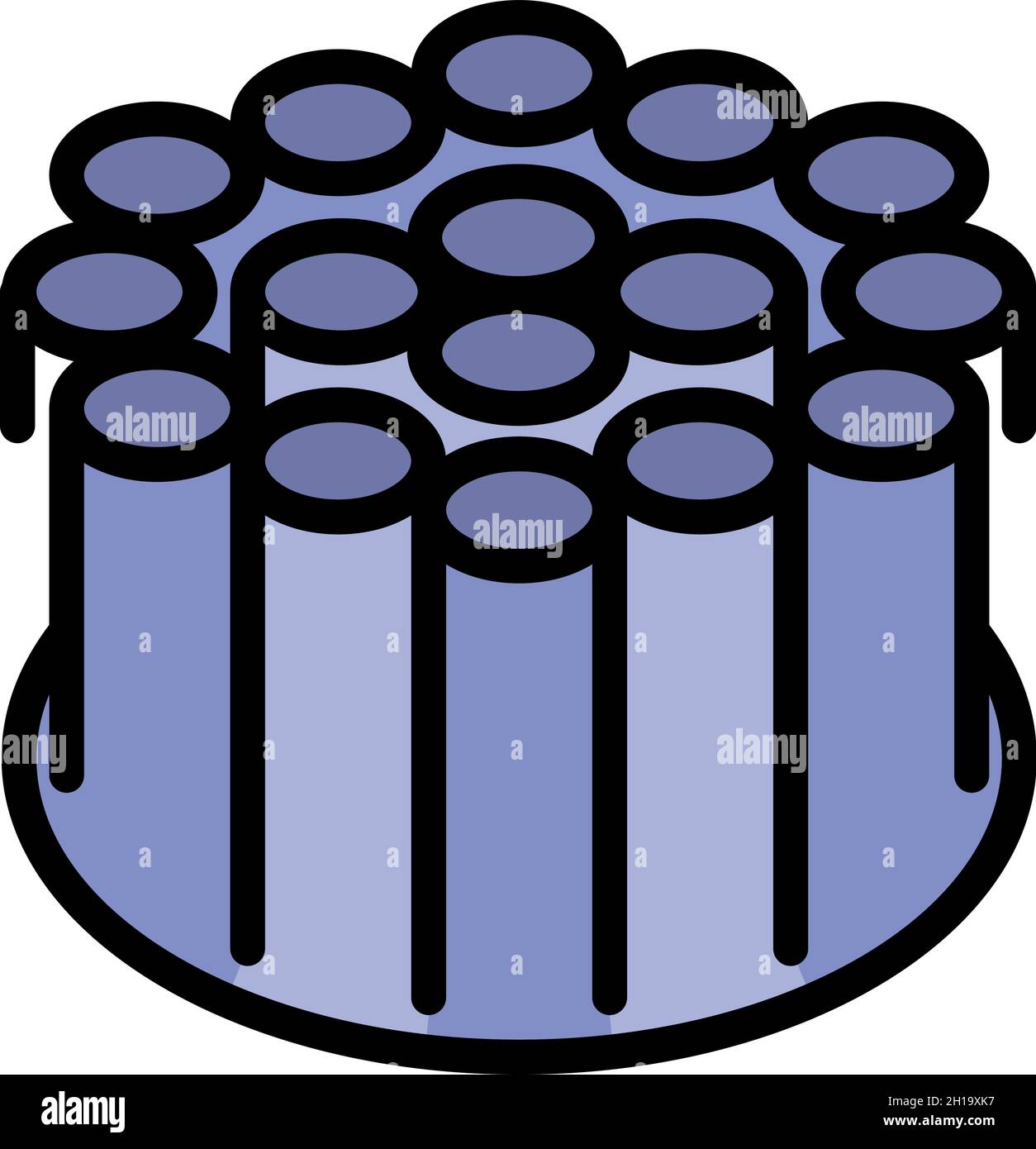 Symbol für Litze-Glasfaserkabel. Konturfarbe für Vektorsymbol für  Litzenkabel flach isoliert Stock-Vektorgrafik - Alamy