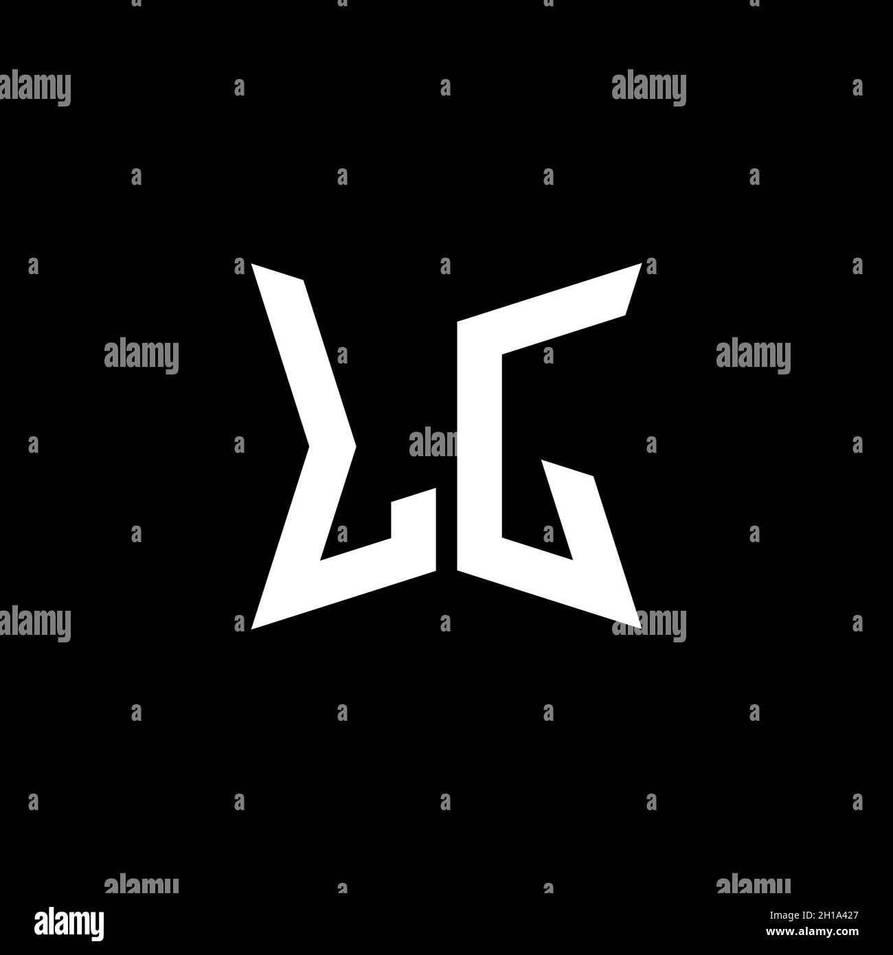 LJ Monogram Logo Brief mit Cakra geometrische Form Stil Design isoliert auf schwarzem Hintergrund, Stern geometrische Logo Brief, Monogramm Buchstabe Mandala Stock Vektor