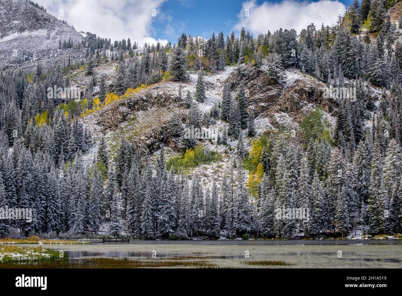 Herbst - Silver Lake - Wasatch Mountains - Big Cottonwood Canyon - Utah Stockfoto