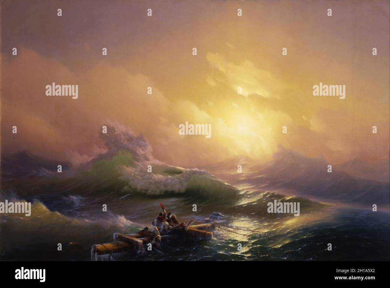 Die neunte Welle von Ivan Aivakovsky Stockfoto