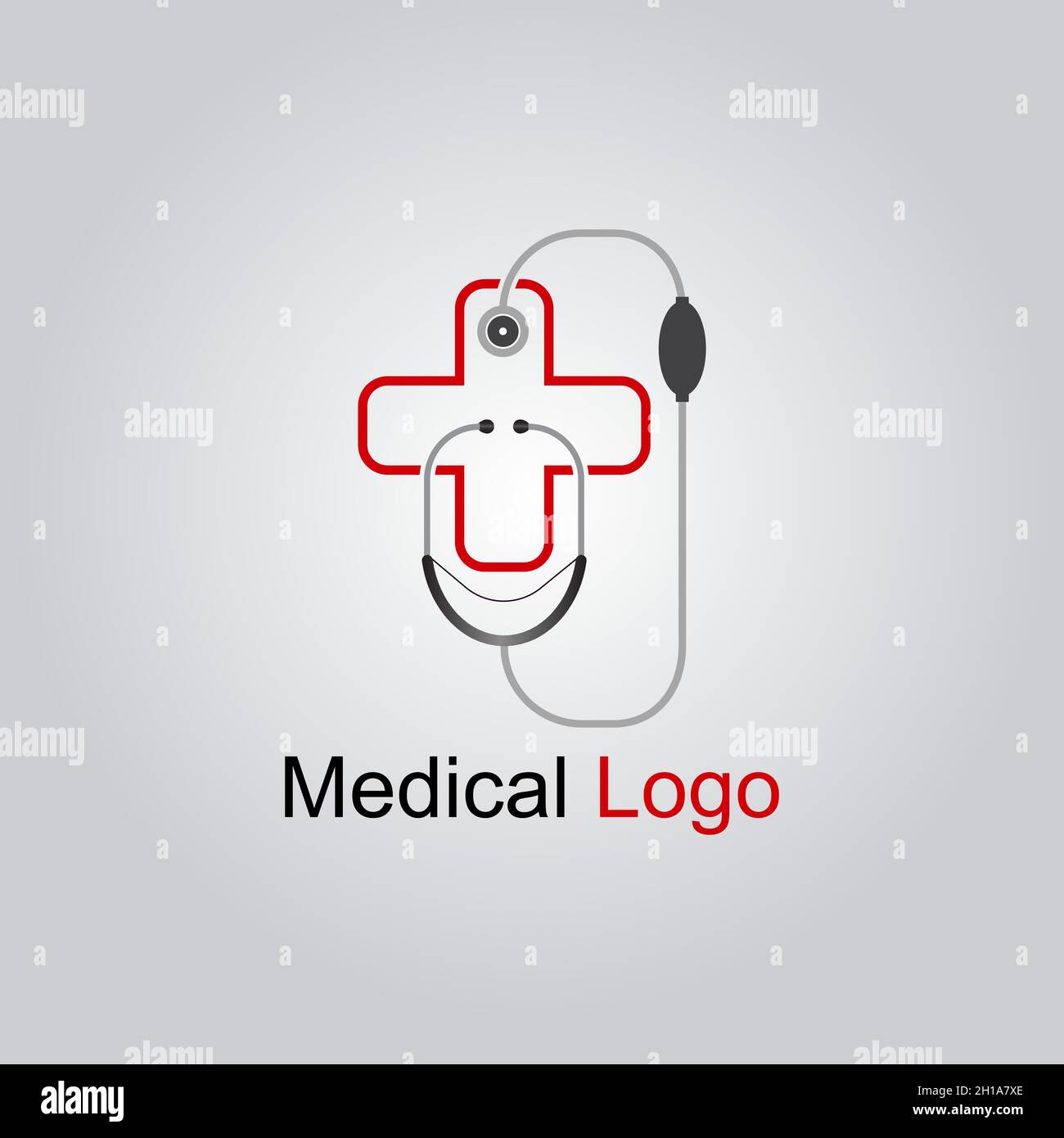 Vorlage für das Design des Vektorlogos im Gesundheitswesen. Medizinisches Logo-Design für Klinik, Krankenhaus und Pharmazie. Stock Vektor