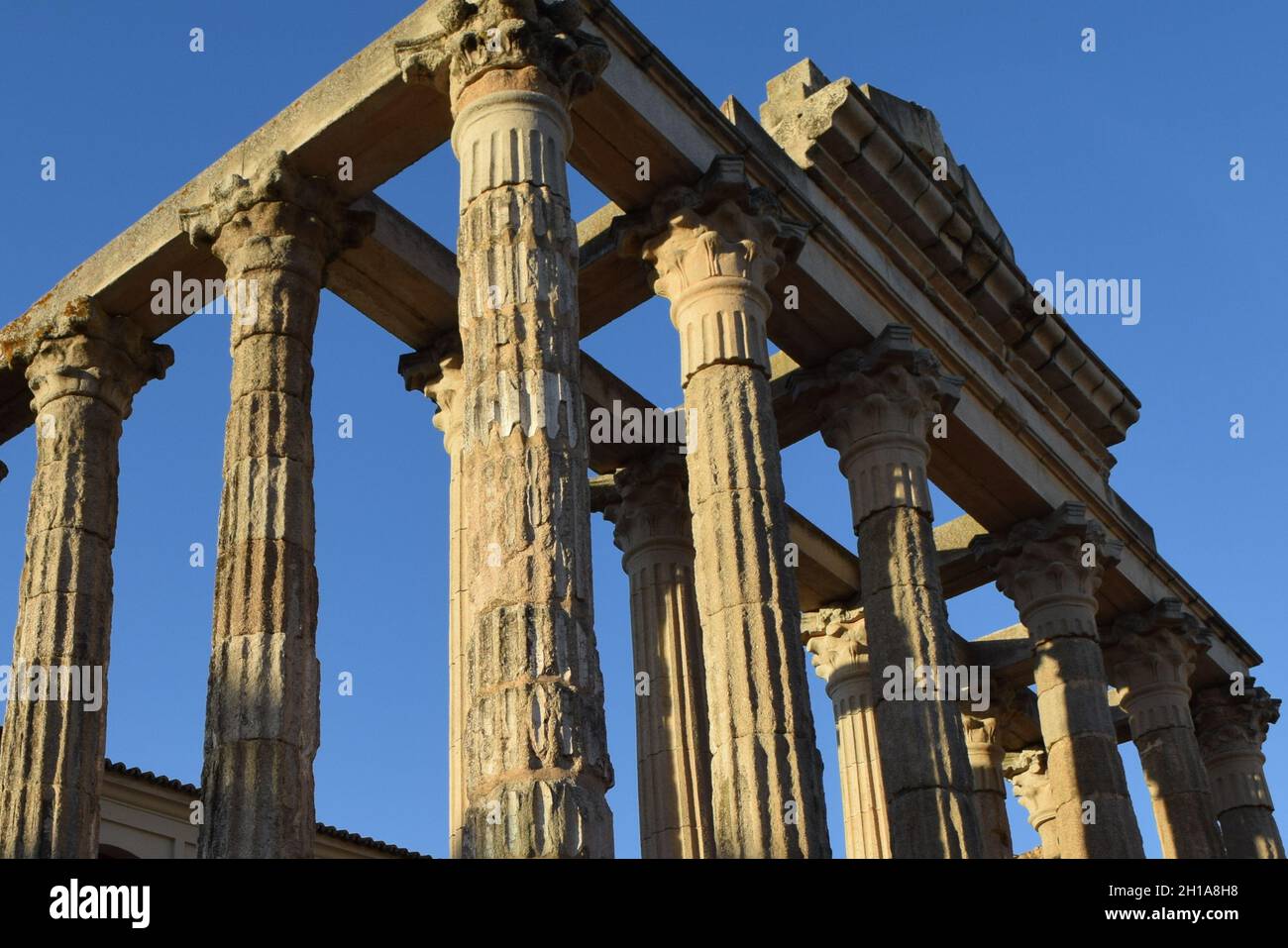 Römische Ruinen in Merida, Spanien. Tempel der Diana Stockfoto