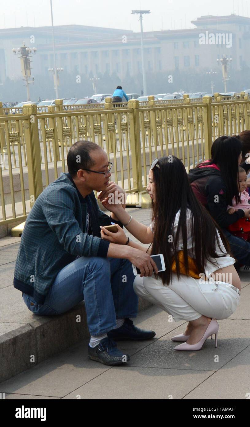 Ein chinesisches Paar in der Liebe. Stockfoto