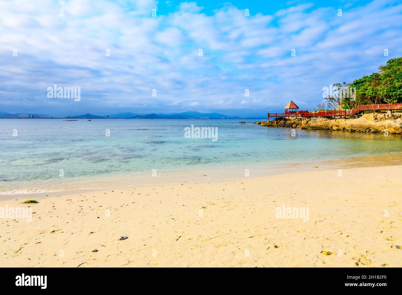 Wunderschöne Küstenlandschaft in Sanya, Hainan, China. Stockfoto