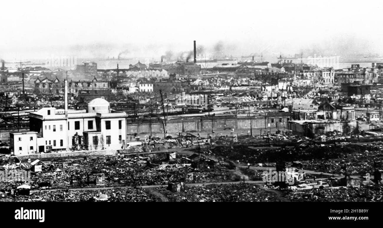 Das Erdbeben In Yokohama 1923, Japan Stockfoto
