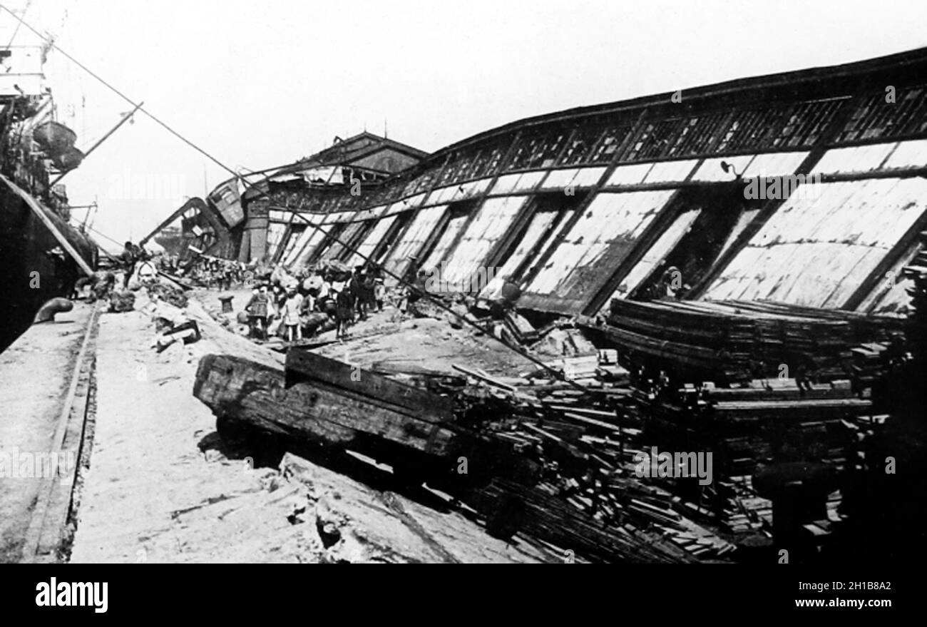 Das Erdbeben In Yokohama 1923, Japan Stockfoto