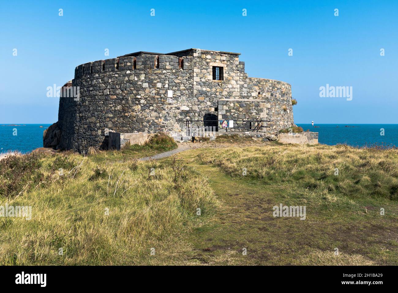 dh Fort doyle WAL GUERNSEY Französische Invasionsverteidigung Weltkrieg zwei deutsche Küstenverteidigungskanal-Insel Stockfoto