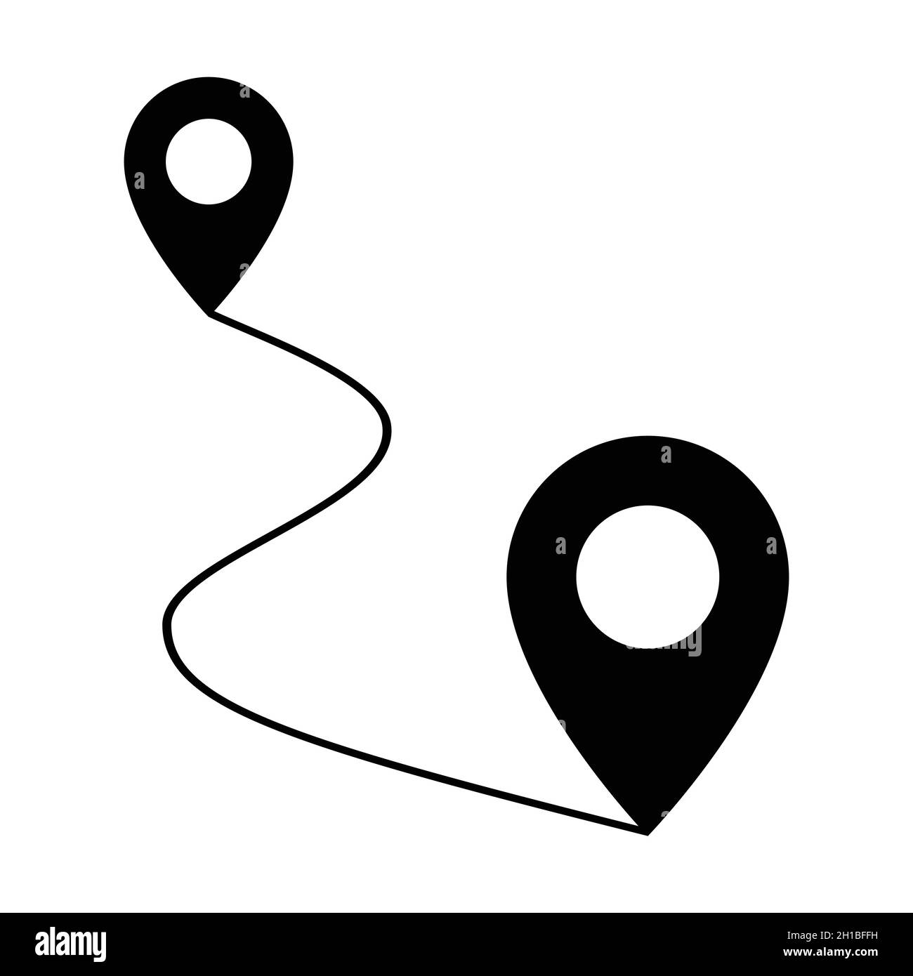 Vektor für Distanzsymbole für Grafikdesign, Logo, Website, soziale Medien, mobile App, UI-Abbildung Stock Vektor