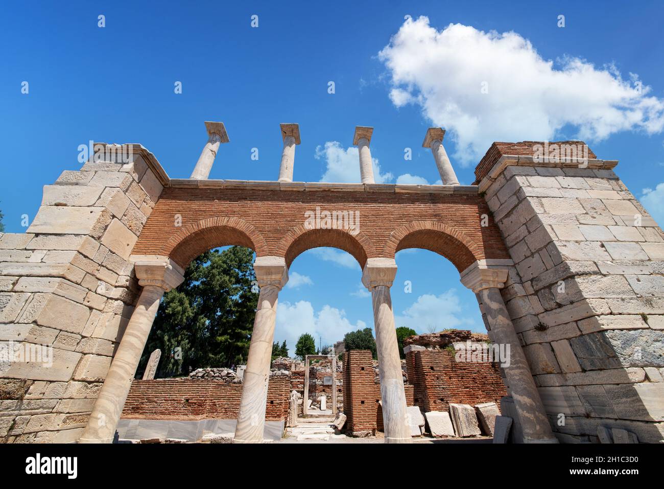 Ruinen der antiken Stadt Ephesus. Selcuk, Izmir, Türkei. Stockfoto