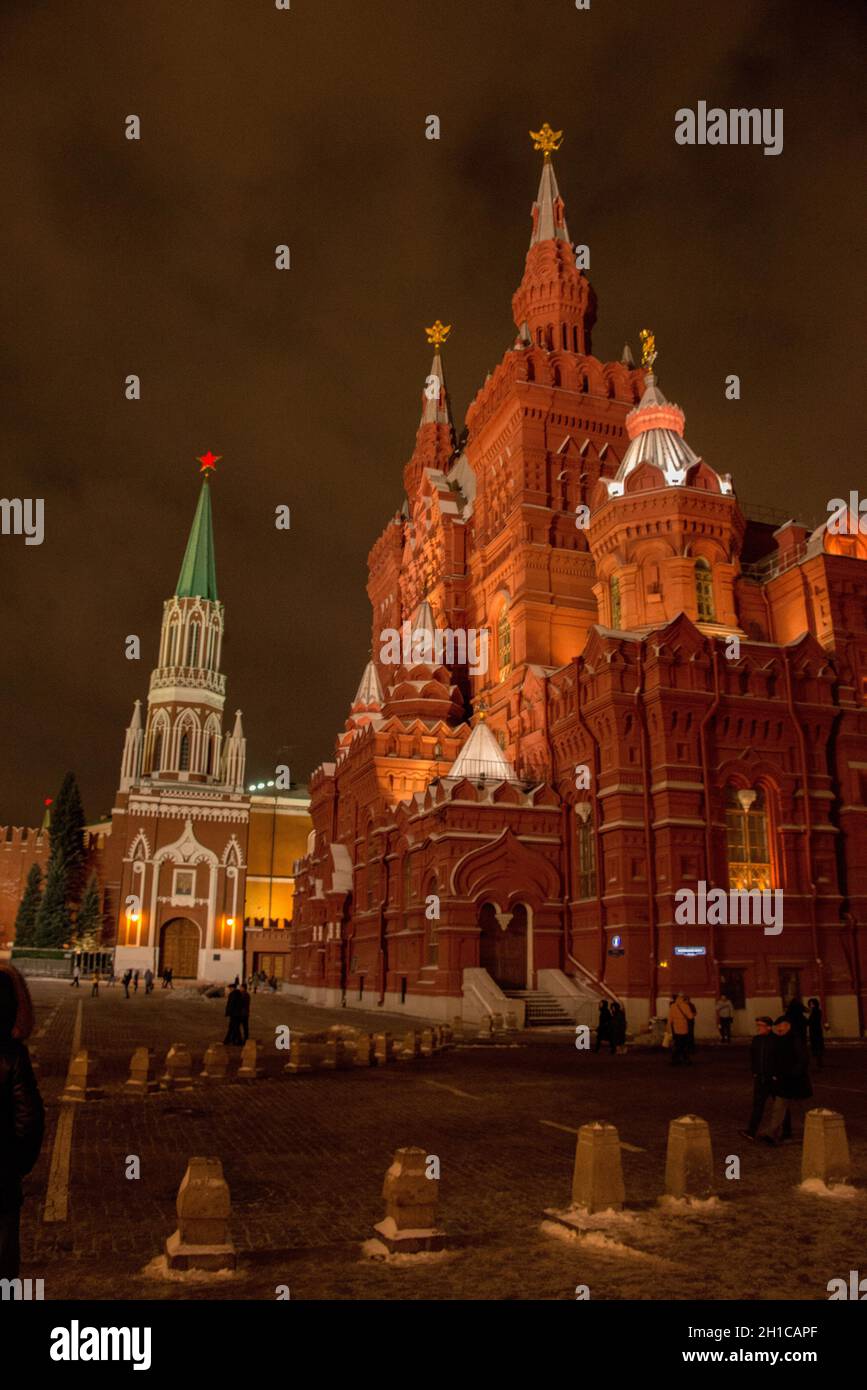 Europa, Russische Föderation, Moskau, Roter Platz, Staatliches Historisches Museum Stockfoto
