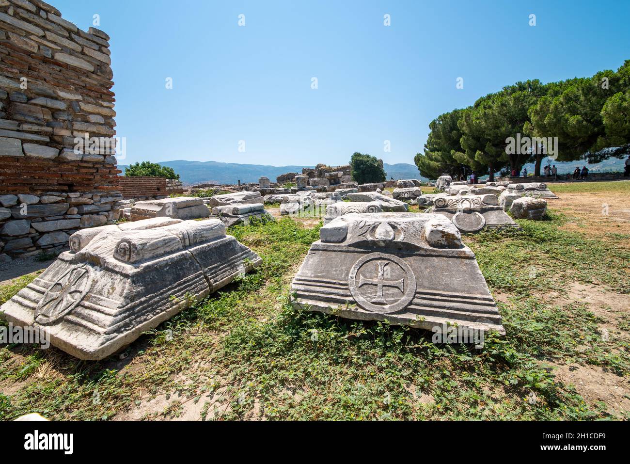 Ruinen der antiken Stadt Ephesus. Selcuk, Izmir, Türkei. Stockfoto