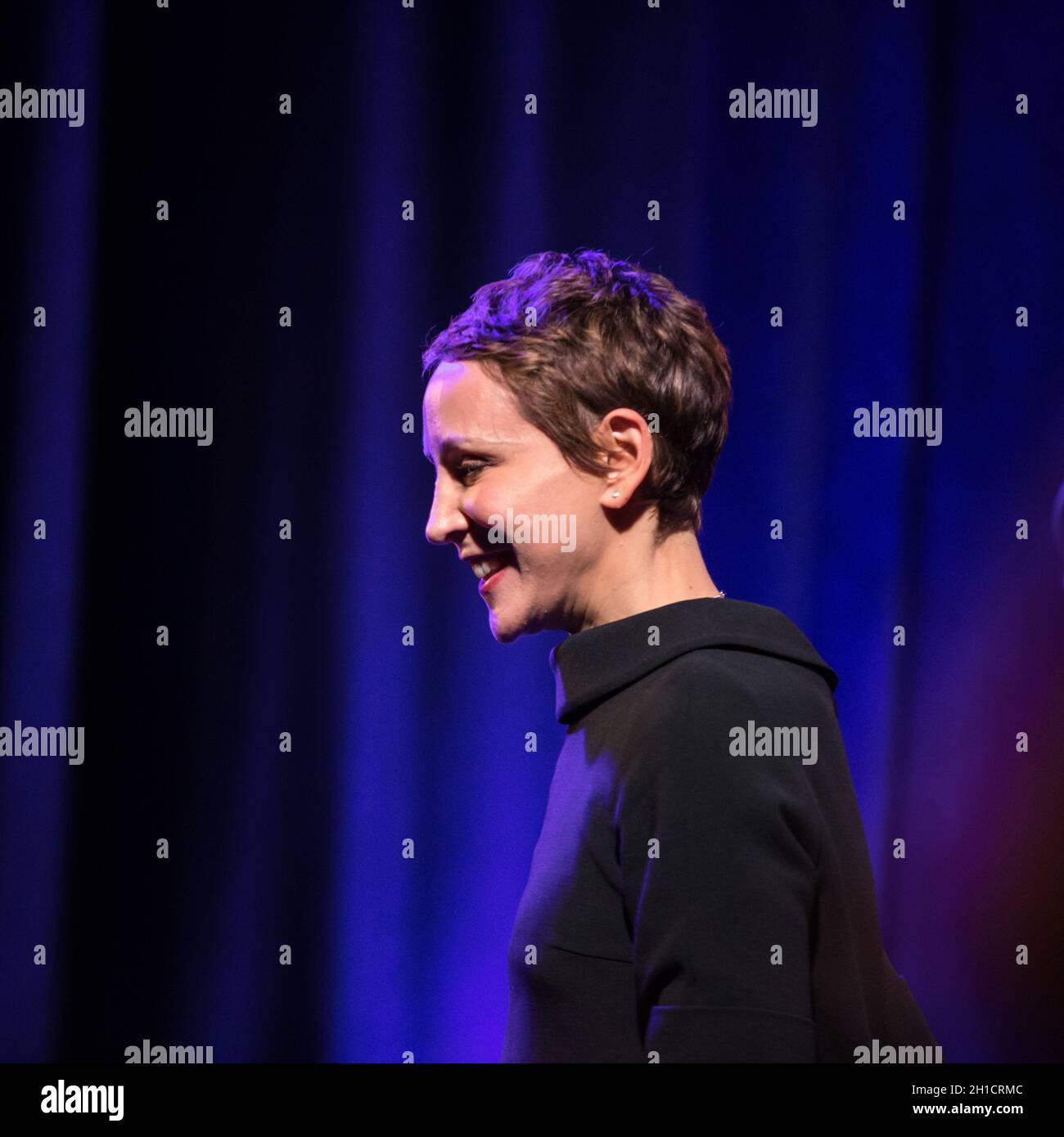 Krakau, Polen - 26 April 2018: Die Leistung des amerikanischen Jazz Sängerin Stacey Kent mit Ihrem begleitenden Quartett auf der Kijow. Im Mittelpunkt Stockfoto