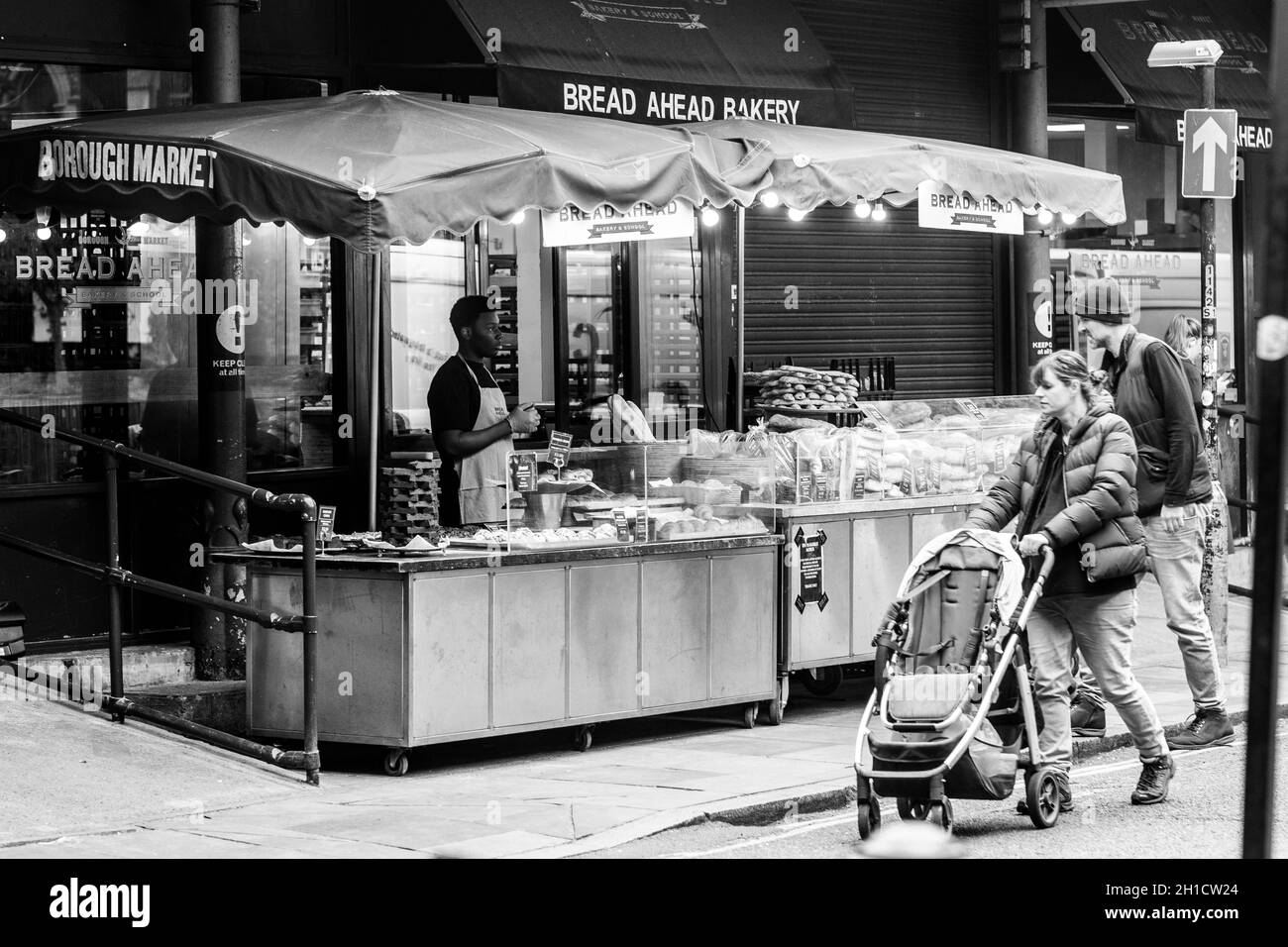 London Bridge und Borough Market Stockfoto