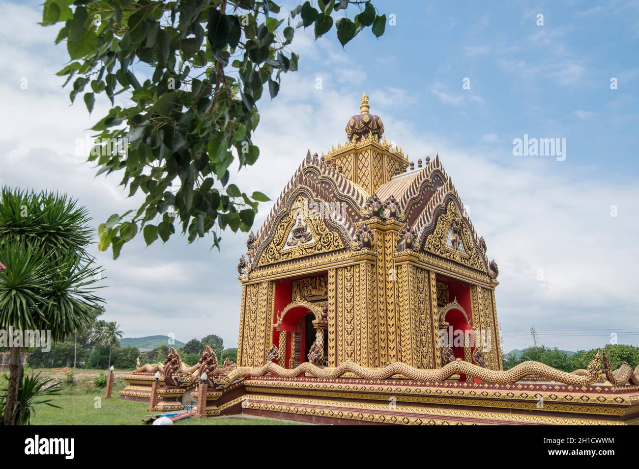 wat Khao Ka Lok oder Wat Summanavas in der Nähe der Stadt Pranburi auf dem Golf von Thailand südlich der Stadt Hua hin in Thailand. Thailand, Hua Hin, Novemb Stockfoto