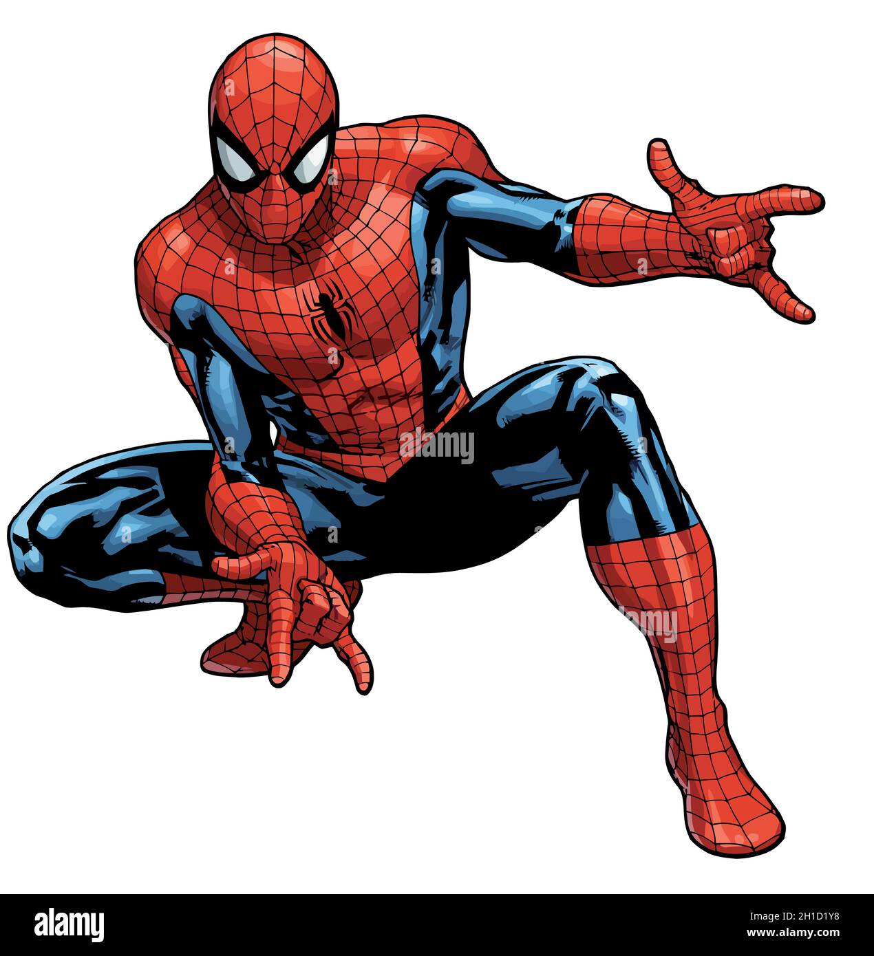 spiderman Macht Illustration posiert Held Editorial Stockfoto
