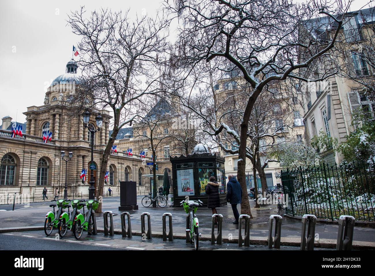 PARIS, Frankreich, März, 2018: Der Senat von Frankreich auf dem Luxemburger Schloss in der 6. Arrondissement von Paris. Stockfoto