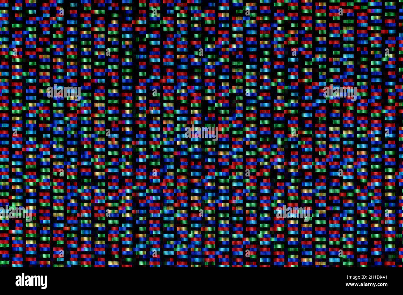 Zusammenfassung Hintergrund, Muster eines digitalen glitch. Stockfoto