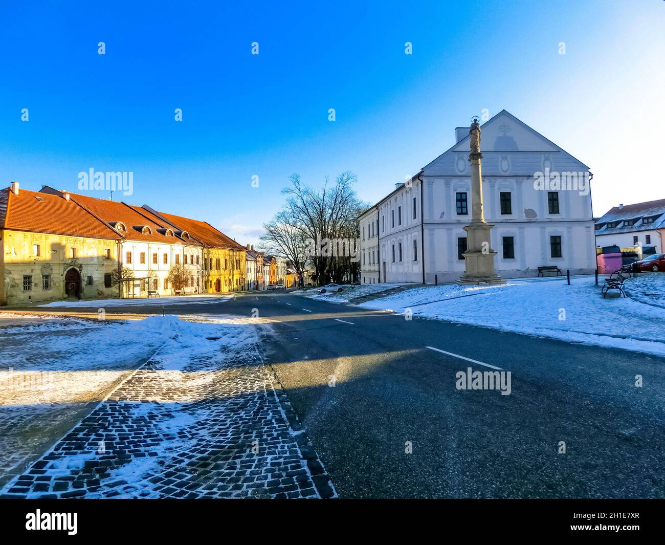 Alte slowakische Stadt Spisska Sobota in Poprad Stockfoto