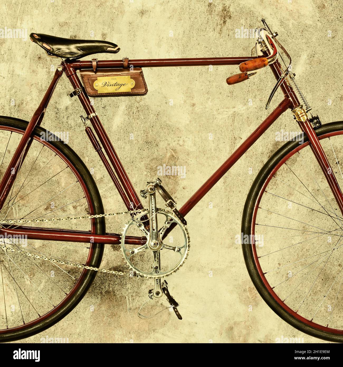 Retro-Stil Bild von einem alten restaurierten Rennrad Stockfoto