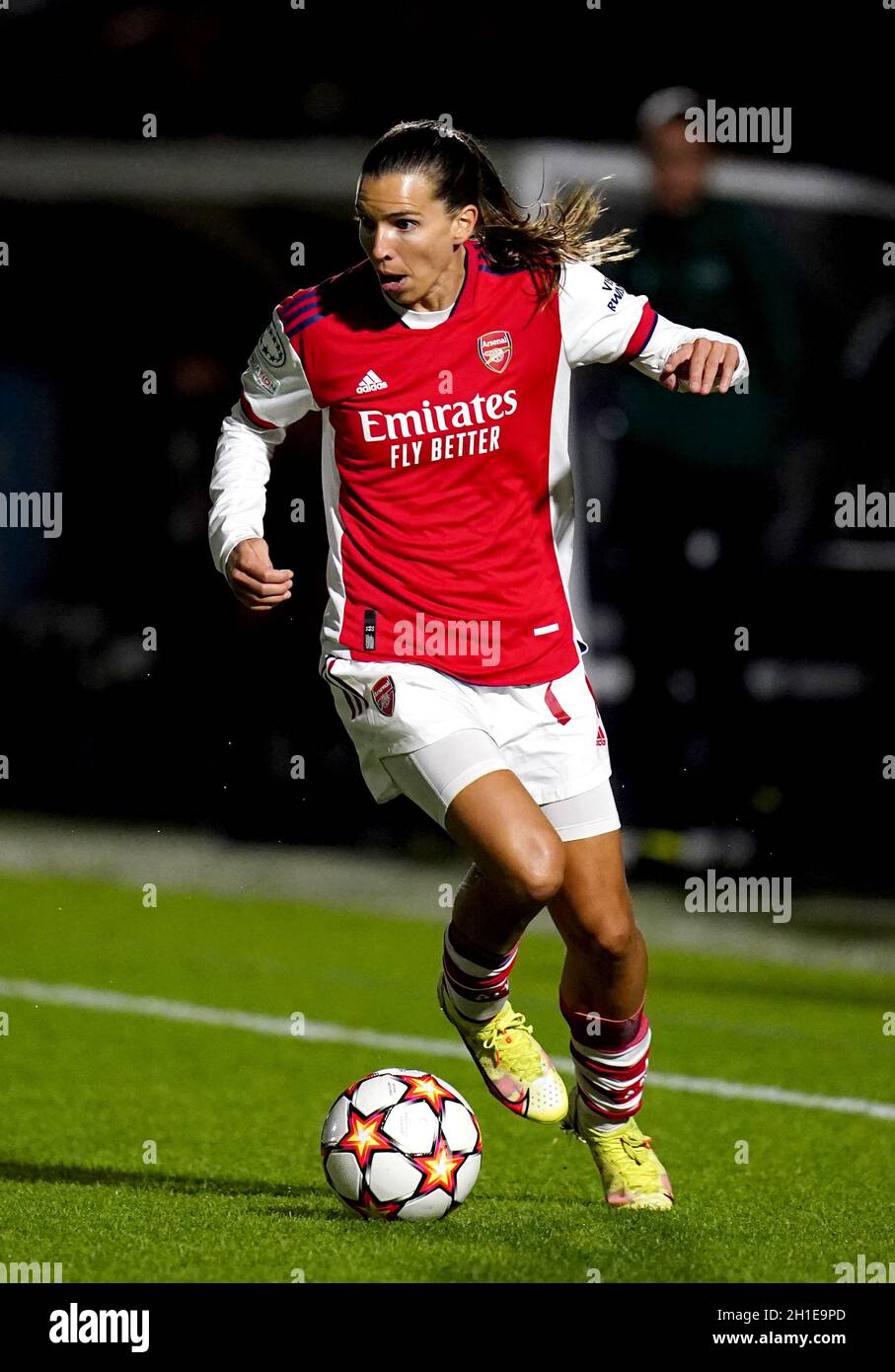 Tobin Heath von Arsenal beim UEFA Champions League-Spiel der Gruppe C der  Frauen im Meadow Park, London. Bilddatum: Donnerstag, 14. Oktober 2021  Stockfotografie - Alamy
